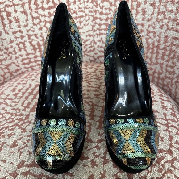 Multi-color Sequin Heels - Picture 7 of 8